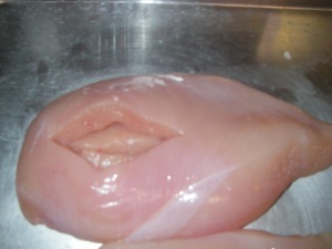 fully cut chicken